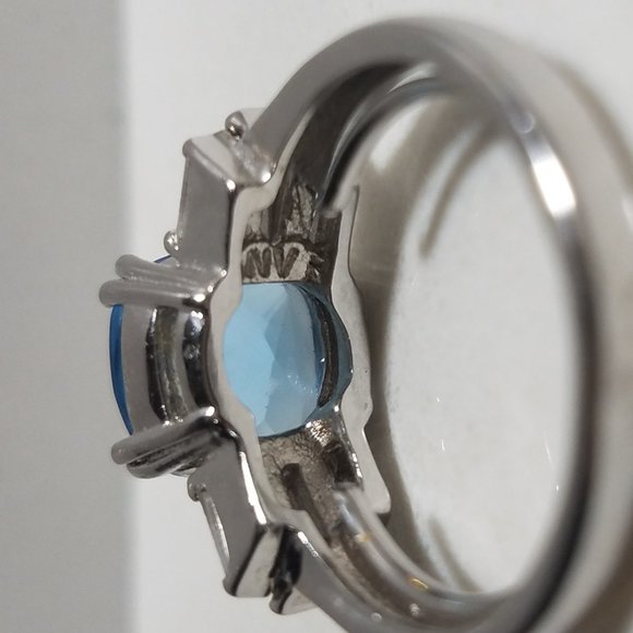 Sterling NV Topaz Ring November Birthstone - Picture 9 of 13